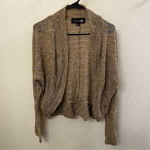 Forever 21 Long Sleeve Open Cardigan (Size Large)